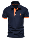 Naranja y azul marino