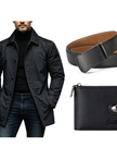 Negro + cinturón y cartera